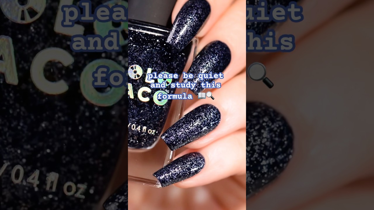 We made the perfect moody navy blue frosted metal nail polish 💙 Silent Library by Holo Taco