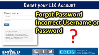 Reset Your LIS Account Password screenshot 3