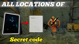 All Locations Of Secret Code In Curse Of Grandma Multiplayer...