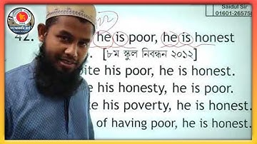 English MCQ Live | Transformation of Sentence | Part - 3 | BCS | Primary | Bank | Saidul Sir