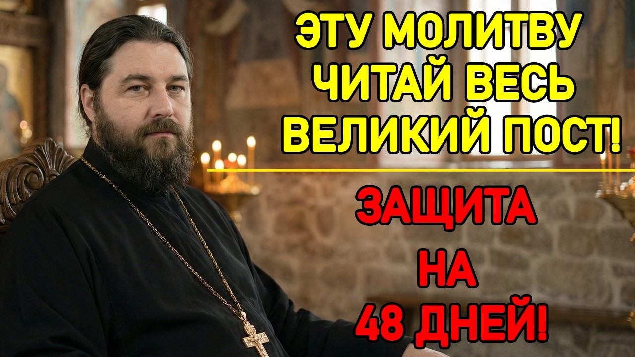 ЭТУ МОЛИТВУ Читай Каждый День Великого Поста! Защита  на Все 48 Дней— Важное Наставление Священника
