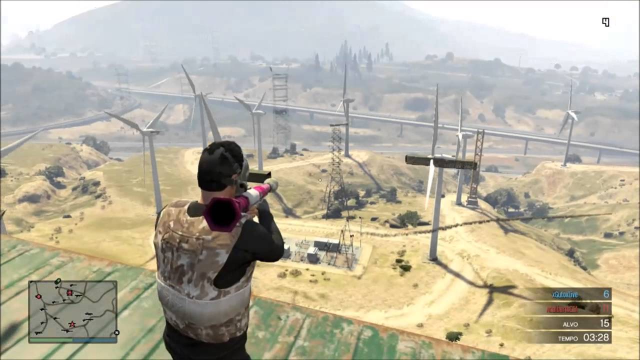GTA V - So na RPG! Guerra explodindo Tudo nas Turbinas, Guto Nubastico!