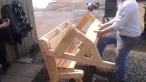 Making a folding bench and picnic table combo