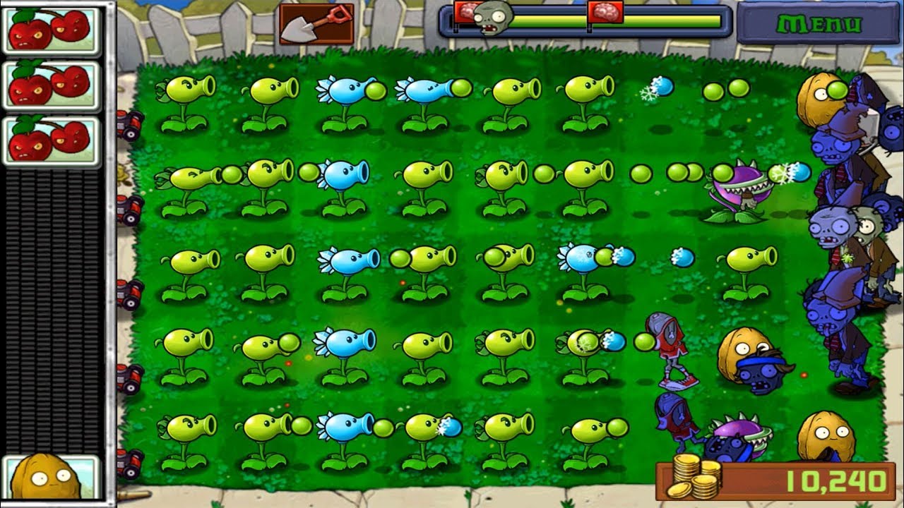 Plants vs Zombies Level 1-10 Free Play 2017 HD 1080p 