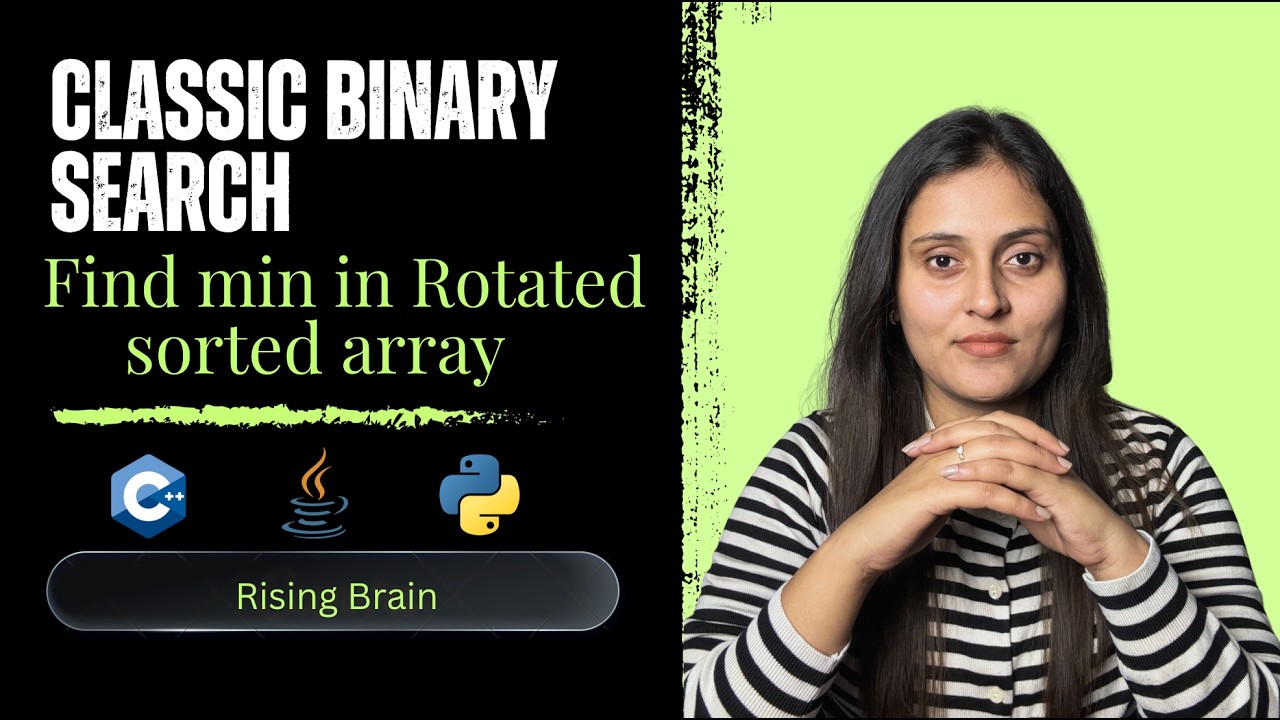Find Minimum in Rotated Sorted Array | Binary Search Pattern | C++ Java ...