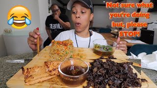 DOING THE TOUCH IT DANCE THRU HER ENTIRE MUKBANG TO SEE HOW SHE REACTS! MUKBANG PRANK