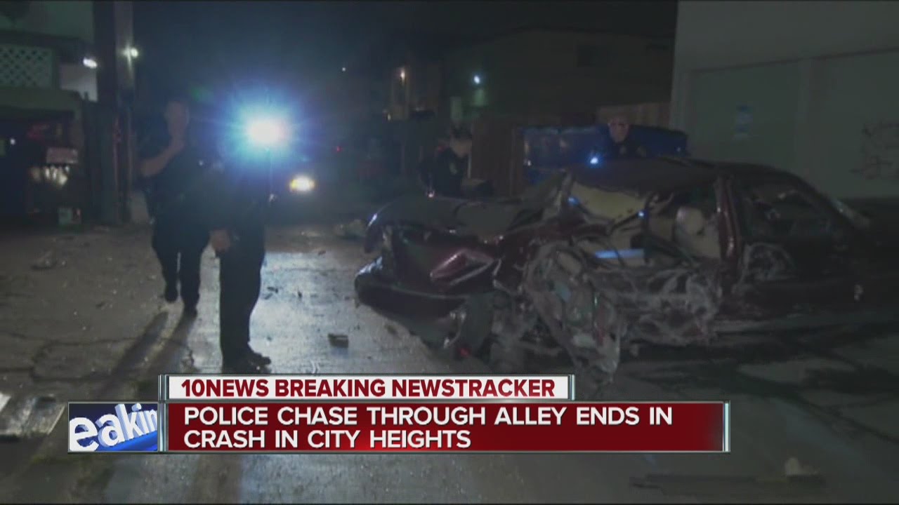 High-speed chase ends in horrific crash in City Heights - YouTube