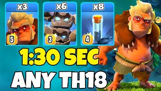 Th18 Meteor Golem + Druid + Totem Spell Attack Strategy | Th18 Attack Strategies (Clash of Clans)