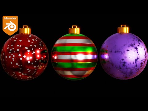 3 Procedural Christmas Ornament Materials (Blender Tutorial)