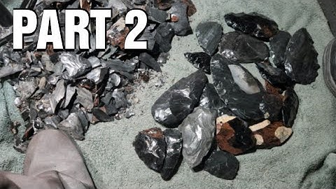 1988 - Part 2/2 - Speed Knapping 20 Obsidian Bifaces #flintknapping
