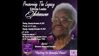 Slideshow Images for Edwina Johnson-Music by Singing Obituaries-Jammie R Pruitt