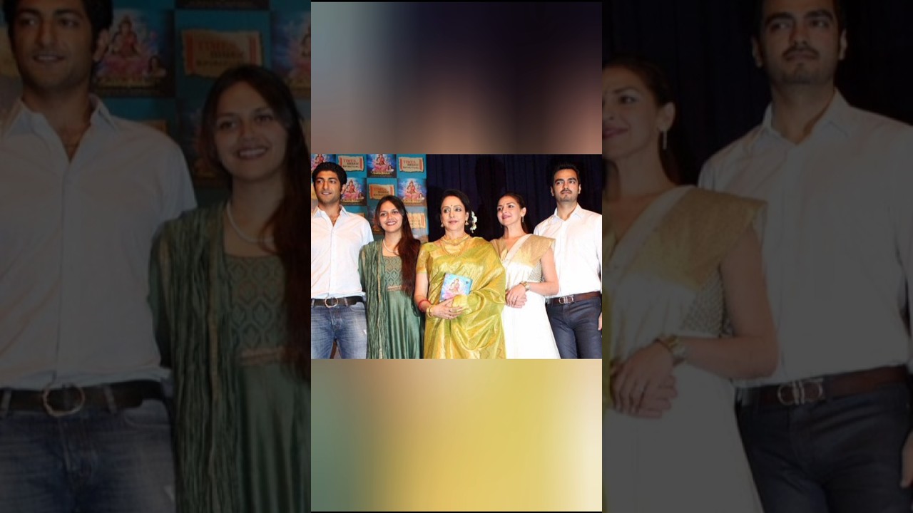 Hema Malini with daughter and son in law beautiful Dharmendra ji family scene