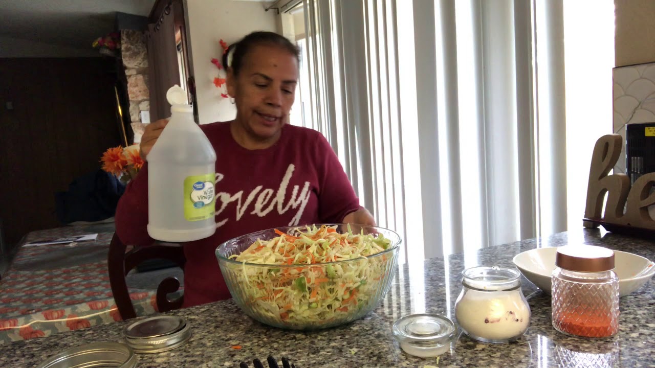 COMO HACER UN RICO CURTIDO SALVADOREÑO ,2019. YouTube