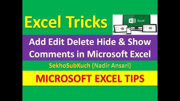Add Edit Delete Hide Show Comments in Microsoft Excel : Excel Tips and Tricks [Urdu / Hindi]
