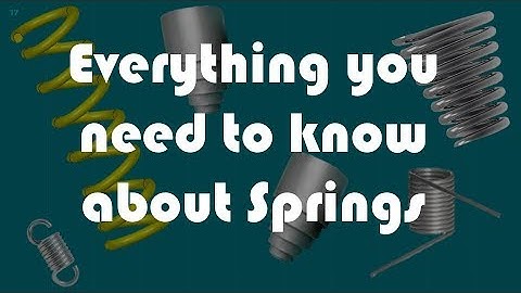 Machine Design | An introduction to Springs