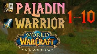Warcraft Brew #3: Paladin & Warrior LEVELING DUO 1-10 Runthrough - Classic WoW Beta Gameplay