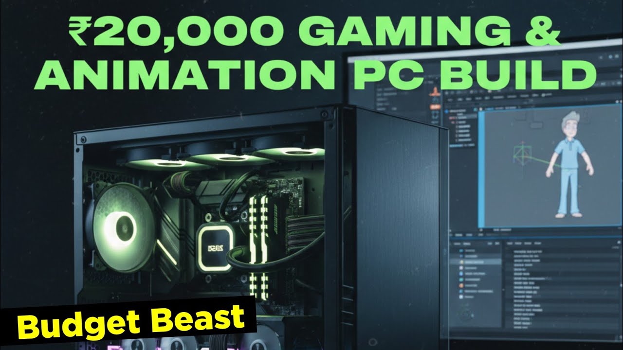 2D Animation Pc Build Under 20k⚡⚡Best Budget Entry Level Editing Pc ...