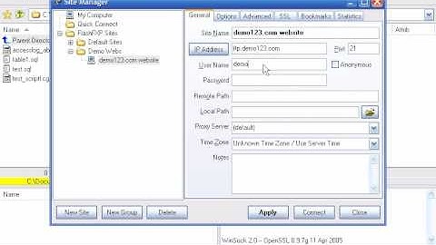 Configuring your website in FlashFXP by www.vivahost.com
