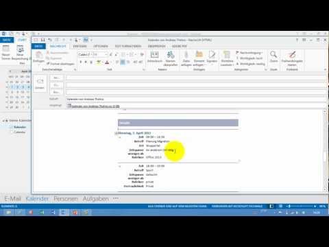 Outlook - Kalender per E-Mail senden - Kalender - Teil 19