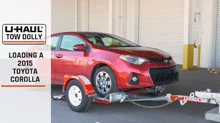 Loading a 2015 Toyota Corolla On a U-Haul Tow Dolly