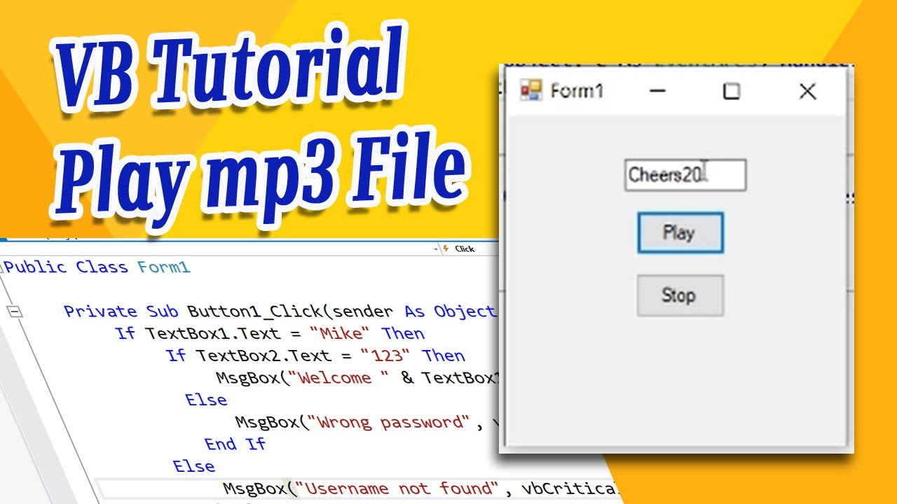 Play mp3 File - Visual Basic - YouTube