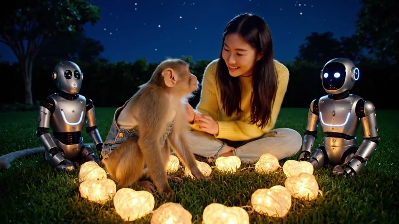 Real life of monkey bon bon! - Play Game with freinds Robot 1