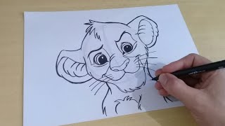 COMO DESENHAR o SIMBA do REI LEÃO passo a passo screenshot 4