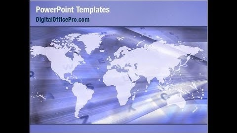 Abstract Blue Map PowerPoint Template Backgrounds - DigitalOfficePro #00414