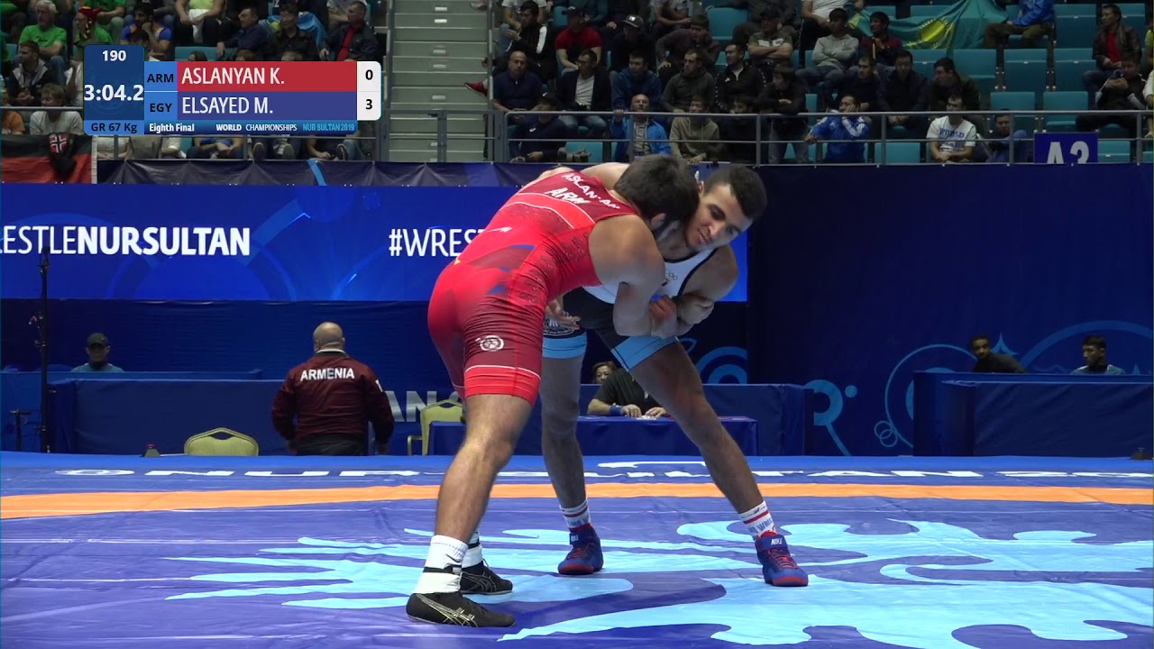 1/8 GR - 67 kg: K. ASLANYAN (ARM) v. M. ELSAYED (EGY)