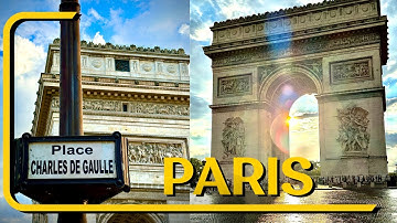 4K Paris   Champs Elysees & Arc de Triomphe 4K