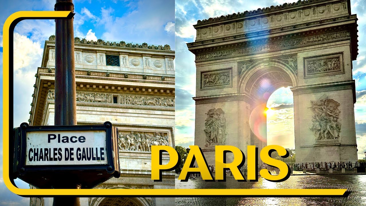 4K Paris   Champs Elysees & Arc de Triomphe 4K