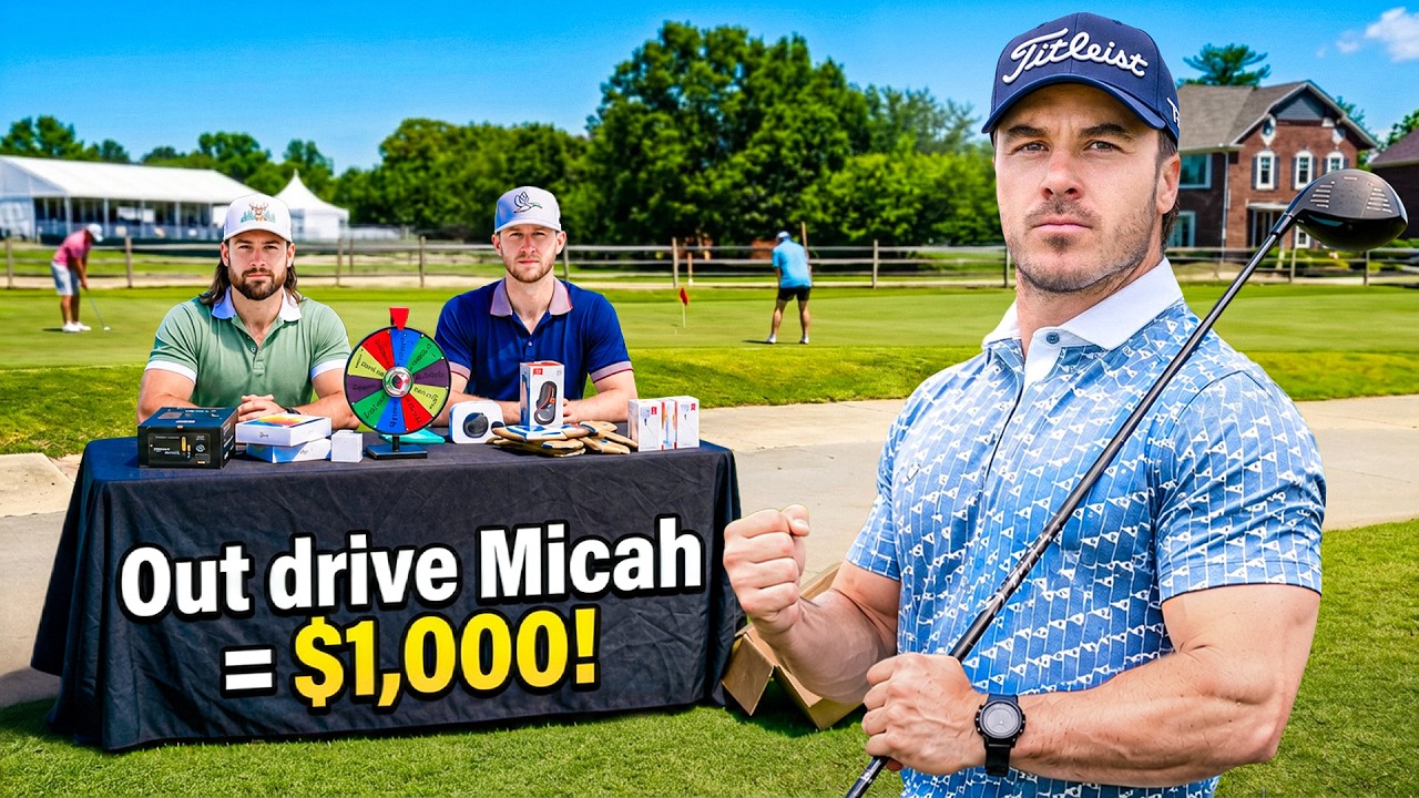 If you can OUT DRIVE Micah Morris, you win $1,000...