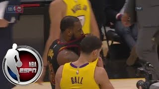 LeBron James and Lonzo Ball's secret conversation after Lakers-Cavaliers game | ESPN