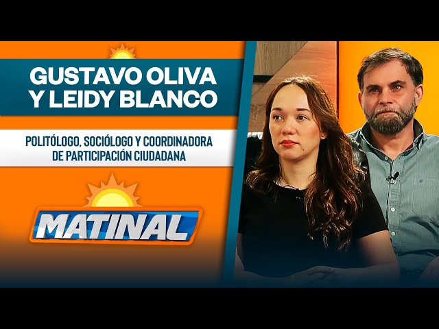 Gustavo Oliva y Leidy Blanco, politólogo, sociólogo y coordinadora de participación ciudadana