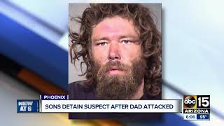Stepsons jump into action to protect their father