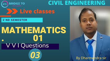 Mathematics -01|2nd Semester | Question Practice lecture 03 | Bridge to Success Civil Engineering