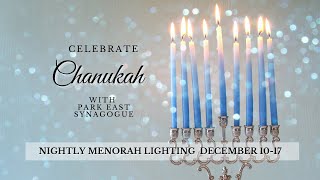 Fifth Night of Chanukah 2020: Park East Synagogue Menorah Candle Lighting