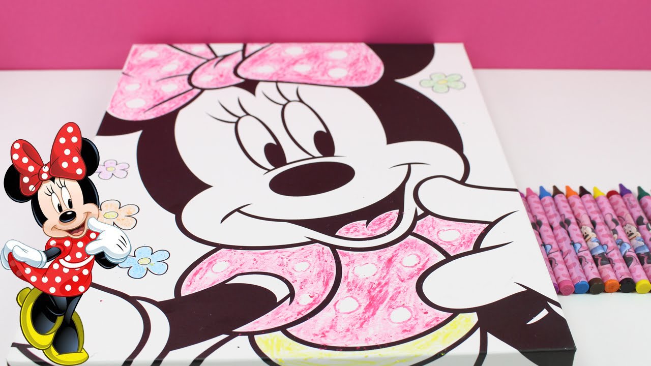 Juego para pintar a Minnie Mouse | Colorear dibujos infantiles | Juguetes  de Minnie Mouse de Disney - YouTube