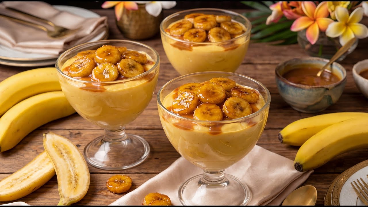 🍌 ITALIENISCHER GESCHMACK IN 5 MINUTEN! Cremiges Bananen-Dessert ohne Backen – unglaublich