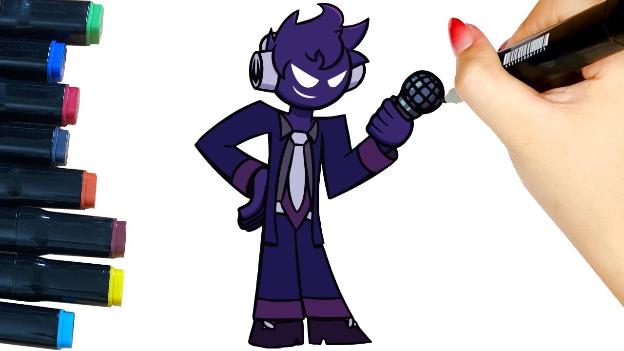 How to Draw VOID from Friday Night Funkin Mod 