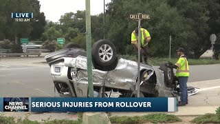 At least two injured in car rollover off highway 101 at El Sueno Road Tuesday morning