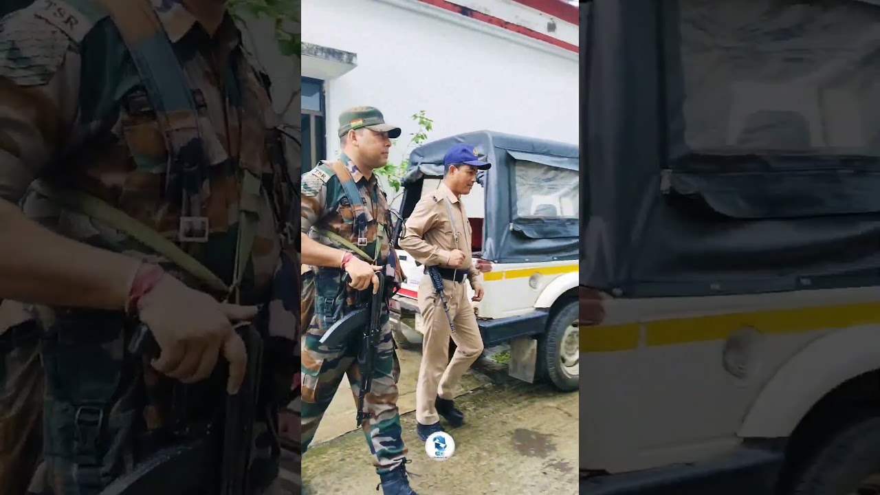 Powerful ground force Tripura State rifle on duty time swag