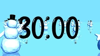 30 min Winter Snowman Timer