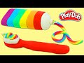 How to Make Rainbow Play Doh Toothbrush and Toothpaste | Fun &amp; Easy DIY Play Dough Art!