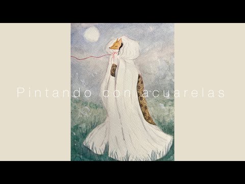 Pintando con acuarelas ilustración