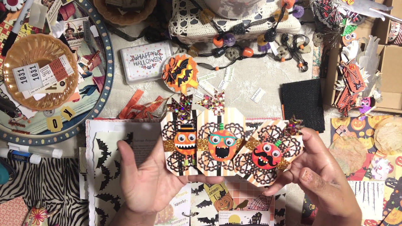 Halloween 🎃2017 Mini Album Process Video #5 - October Daily - Memory Keeper