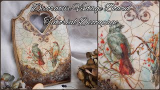 Decorative Vintage Board ♡♡♡Tutorial Decoupage