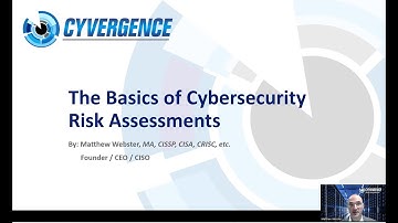 Basics of Cybersecurity Risk Assessments #Cyvergence #matthewwebster #cyberrisk