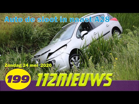 Auto beland in sloot bij Nijkerk