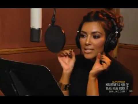 Kim Kardashian recording her song Jam(Turn It Up)